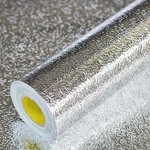 Beminh Kitchen Wallpaper Oil Proof Sticker Backsplash 15.7" X 118", Silver. Fixed Price $13.22.