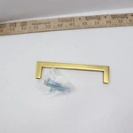 (1-PK) Gliderite Solid Square Bar Pull Cabinet Handle Brass Gold 5" Center. Fixed Price $5.24.