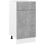 Drawer Bottom Cabinet Concrete Grey Engineered Wood Medium. Fixed Price $103.39.