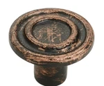 Lot Of 6 - Mascot Hardware Ringed 1.5 Cabinet Knob W/distressed Copper Patina.. Fixed Price $14.77.