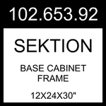 Ikea Sektion Base Cabinet Frame White 12X24X30" 102.653.92. Fixed Price $205.99.