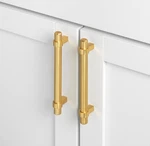 Gliderite Euro Style Cabinet Drawer Bar Solid Satin Gold 5" Cc 4007-128-SG. Fixed Price $50.00.