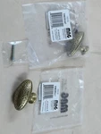 Mng All Designs Antique Brass Hammered Cabinet Knobs Oval Hand Finished (2 Pack). Fixed Price $19.99.
