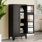 Metal Kitchen Pantry Cabinet, 47" Freestanding Storage Cupboard With Adjustable. Fixed Price $111.35.