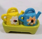 Hampton Direct Watering Can Salt & Pepper Shaker With Green Base. Fixed Price $13.00.