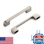 Home Edit Brushed Nickel Cabinet Pulls 5 Inch Hole Spacing Wide Base Kitchen. Fixed Price $109.50.