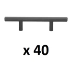 *lot Of 40* Gliderite 3 In. Matte Black Solid Handle Drawer Bar Pulls *new*. Fixed Price $42.99.