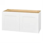 Hampton Bay Avondale 30" X 12" 15" Shaker Wall Bridge Cabinet - Alpine White. Fixed Price $64.99.