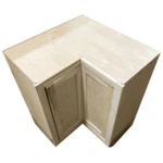 Kitchen Corner Base Cabinet W Lazy Susan Unfinished Poplar Shaker Style. Fixed Price $453.89.