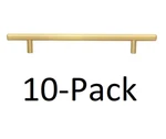 *10-PACK* Gliderite 7 In. Center-to-center Satin Gold Solid Handle Bar Pulls. Fixed Price $29.99.