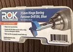 Rok Hardware Forstner Tip Hinge 35MM Dia Boring Bit Drill Carpentry Blue. Fixed Price $11.00.