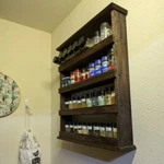 Rustic 4TIER Wooden Spice Rack Desktop Wall Hanging Shelf Holder Kitchen Cabinet. Fixed Price $36.96.