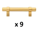 *9* Gliderite 3 In. Center-to-center Satin Gold Euro Cabinet Drawer Bar Pulls. Fixed Price $21.99.
