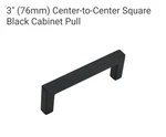 18 Pack Mascot Hardware 3" Cc Square Drawer Cabinet Pulls - Matte Black. Fixed Price $28.99.