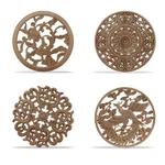 Handmade Round Wood Carving Applique Set-cabinet Door Furniture &home Decoration. Fixed Price $37.47.