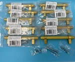 *10-PACK* Gliderite 3-3/4 In. Center-to Brass Gold Knurled Bar Pull. Fixed Price $39.99.