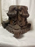 Antique Ornate Hand Carved Wood Wall Hanging Shelf. Fixed Price $325.00.