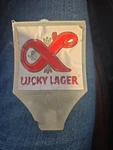 Lucky Lager Beer Vintage Acrylic Tap Handle. Fixed Price $15.00.