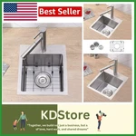 Elegant 13X15 Inch Handmade Stainless Steel Bar Sink - Brushed Nickel Finish. Fixed Price $148.99.