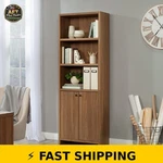Mainstays Westley 5 Shelf Bookcase With Doors - Warm Walnut. Fixed Price $114.99.