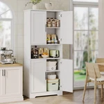 70'' Tall Kitchen Pantry Cabinet Freestanding Storage Adjustable Shelves. Fixed Price $141.99.
