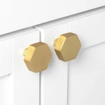 X10 Gliderite 1-1/2" Modern Hexagon Cabinet Hardware 5824 Satin Gold (10PACK). Fixed Price $19.89.