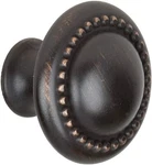 Gliderite Hardware 5222-ORB-1 French Round Beaded Cabinet Knob, 1.25", Oil Rub. Fixed Price $9.88.