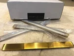 New Designer Henry Blake Hardware Flat Bar Cabinet Pull 224MM Antique Brass. Fixed Price $272.62.