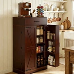 Farmhouse Kitchen Pantry - 47" Wood Storage Cabinets Barn Style. Fixed Price $178.99.