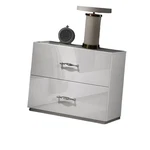 Contemporary 1PC Nightstand Stainless Steel High Gloss Finish Acrylic Handles. Fixed Price $463.17.
