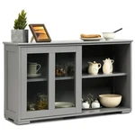 Costway Kitchen Storage Cabinet Sideboard Buffet Cupboard W/ Sliding Door Gray. Fixed Price $119.99.