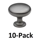 *10-PACK* Gliderite 1-1/8 In. Dia Satin Pewter Classic Round Cabinet Knob. Fixed Price $16.99.