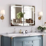 Homeibro 36" X 30" Silver Wall Mount Led Lighted Medicine Cabinet Mirror. Fixed Price $349.99.