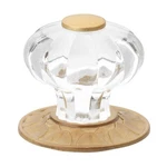 Gliderite 1-1/4 In. Satin Gold Crystal Acrylic Drawer Knobs W/ Backplate. Fixed Price $17.95.