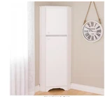 Prepac Elite Tall White Corner Laminate Cabinet 29.25"W X 72"H 18.75"D (38D). Fixed Price $165.00.