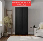 Prepac Yaletown Black Oak 72 In. Accent Cabinet Office Storage With 5. Fixed Price $225.74.