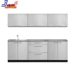 Outdoor Kitchen Stainless Steel 96 In. 7 Piece Cabinet Set With Countertop New. Fixed Price $12096.02.
