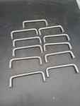 Lot - 11 Brushed Nickel Steel Modern Contemporary Cabinet Pulls Drawer Handles. Fixed Price $24.99.