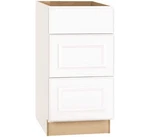 Hampton Satin White Raised Panel Assembled Drawer Base Kitchen Cabinet With. Fixed Price $452.91.