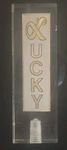 Lucky Lager Beer Vintage Acrylic Tap Handle 4.5". Fixed Price $14.99.