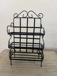 Vtg Black Metal Bakers Rack For Miniature Doll House 6 Kitchen Baking Small. Fixed Price $10.00.