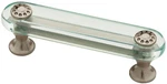 (5 Pack) 3 Inch Design Facets Isla Bar Pull Vintage Green With Satin Nickel. Fixed Price $31.59.