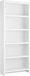 Moda 5-TIER Tall Wooden Bookcase, White Stora Cabinet, Display. Fixed Price $132.85.
