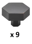 *9* Gliderite 1-1/2 In. Oil Rubbed Bronze Solid Hexagon Cabinet Drawer Knobs. Fixed Price $29.99.