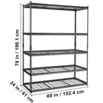 Vevor 24*60*78" Storage Shelving Unit Garage Rack 5-TIER Load 2000 Lbs. Fixed Price $128.90.
