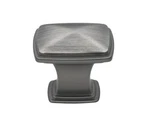 Gliderite 1-1/4" Square Deco Cabinet Hardware Knob Satin Pewter 81091-BP-1. Fixed Price $9.89.