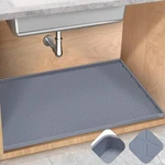 Under Sink Mat 34"" 19"", Kitchen Waterproof, 34"X19", Gray. Fixed Price $32.22.