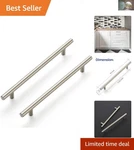 Modern 10 Inch Stainless Steel Cabinet Pulls - Brushed Nickel Finish, Pack. Fixed Price $39.99.