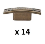 *14* Gliderite 2-1/2 In. Antique Brass Hammered Mission Style Cabinet Knob *new*. Fixed Price $21.99.