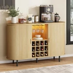55" Wine Bar Cabinet With Led Light, Modern Liquor Whiskey Coffee. Fixed Price $199.99.